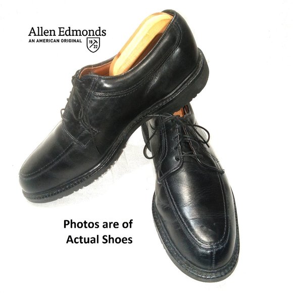 Allen Edmonds Wilbert Split Toe Black Leather Men's Derby Oxfords Size 11.5D